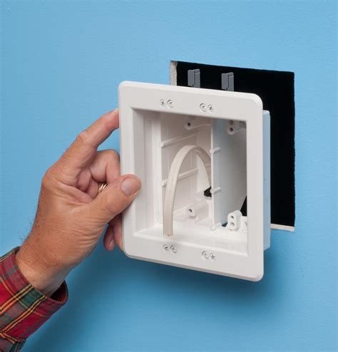 electrical recessed wall boxes|recessed outlet box for tv.